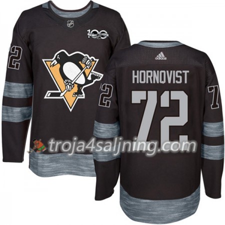 Pittsburgh Penguins tröja Patric Hornqvist 72 1917-2017 100th Anniversary Adidas Svart Authentic - NHL Tröjor Herr